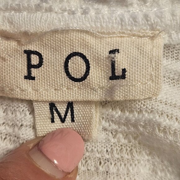 Pol White M Peasant Top Boho Embroidered Festival Cottagecore Romantic - Picture 5 of 15